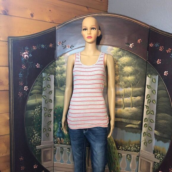 Wishful Park Striped Multi Colored Tank- M - Picture 1 of 6